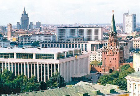 Панорама Москвы. Кремлевский Дворец Съездов.