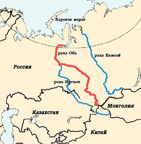 Карта Иртыш