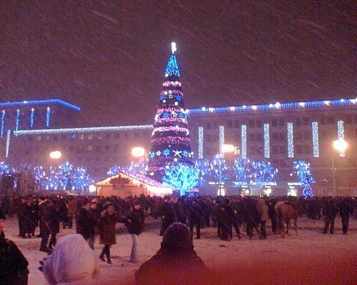 Новый год в СССР: на площади