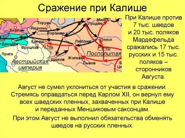 Кто был командующим в битве при калише в 1706 году