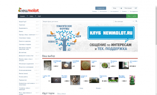 Скриншот сайта Newmolot.ru