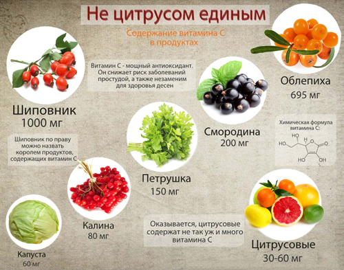 продукты с высоким содержанием витамина С