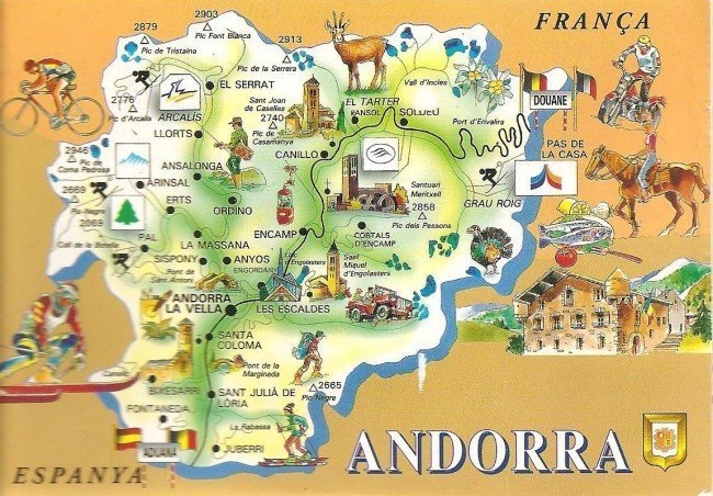 Андорра на карте мира