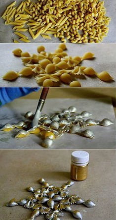 Как сделать снежинку из макарон