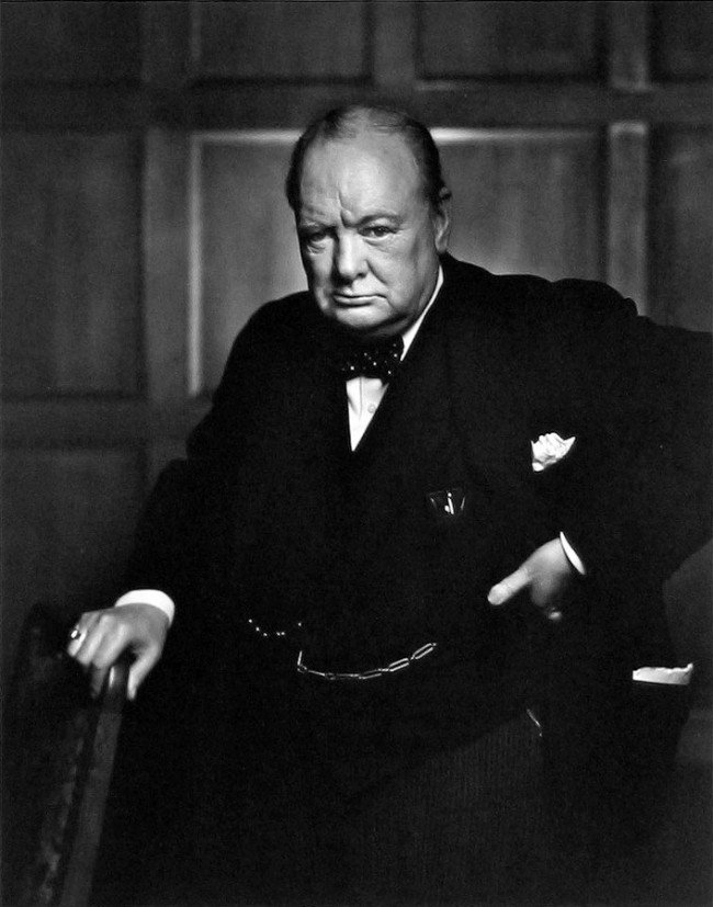 знаменитое фото Черчилля