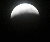 Анимация, показывающая разные фазы лунного затмения