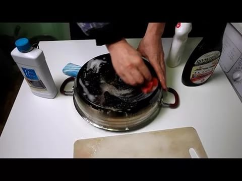 чистка сковороды