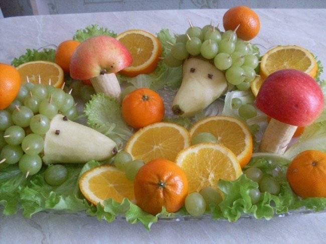 фрукты на детский стол