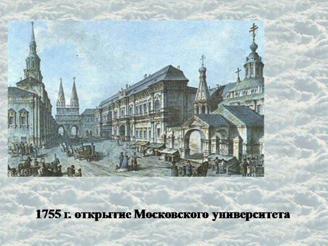 открытие Московского университета