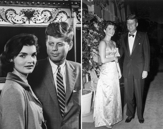 Жаклин Кеннеди с первым мужем - президентом США