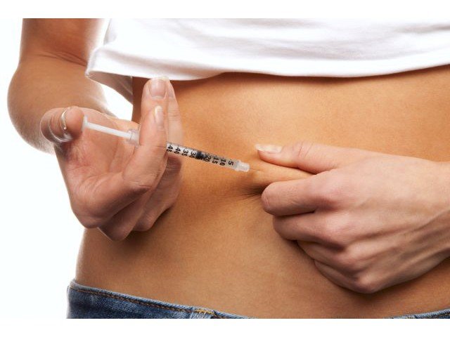 Укол инсулина в жировую ткань