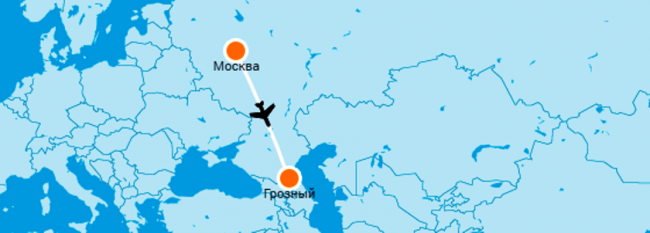 считаем расстояние от Москвы до Грозного