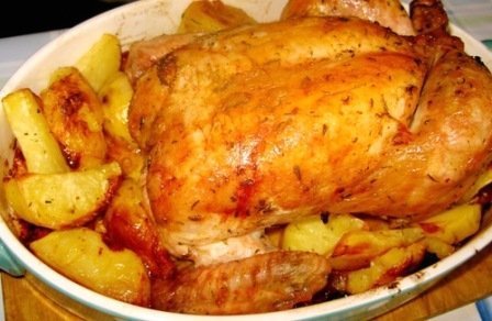 курица запечённая в духовке