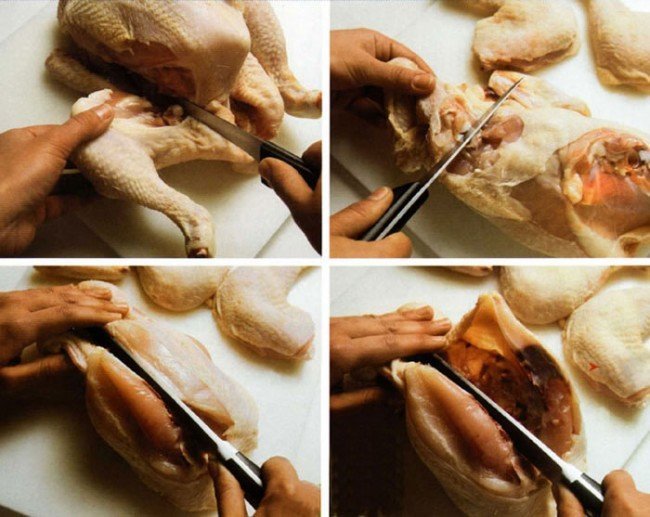 Как разделать курицу на куски правильно?