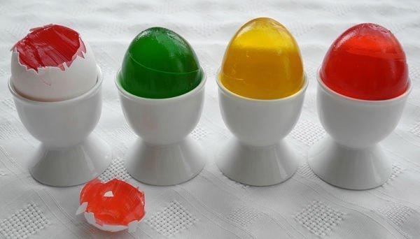 Как приготовить пасхальные яйца из желе?