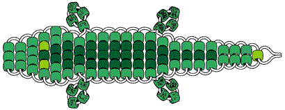 узор из бисера животных - крокодил