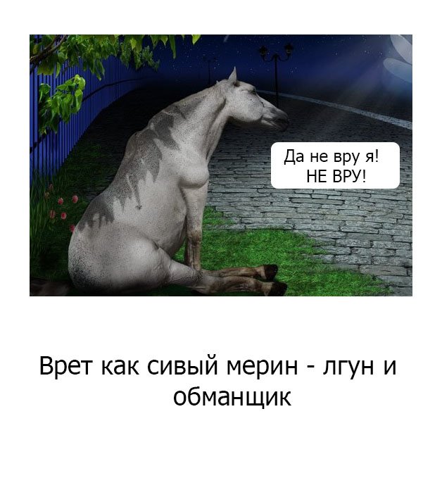 Врет как сивый мерин