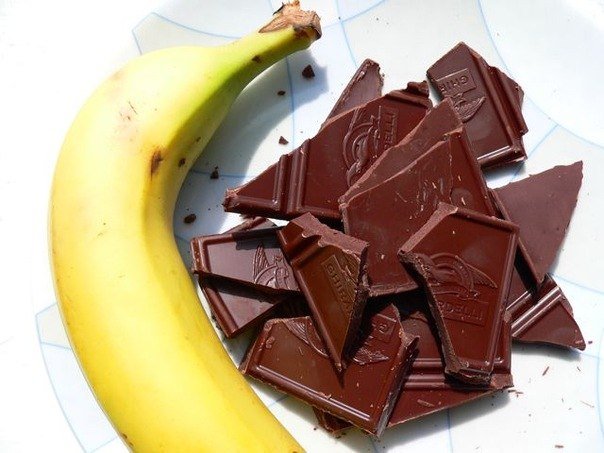 банан и шоколад