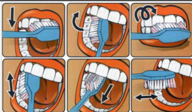чистить зубы зубной щеткой