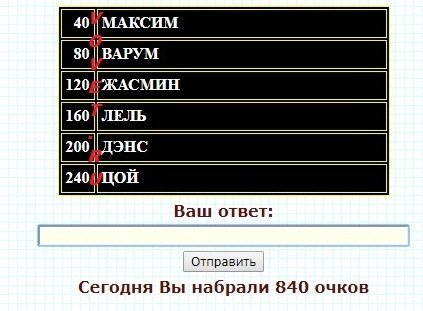 "100 к 1": назовите фамилию (псевдоним) российской певицы, которые не оканчиваются на гласную букву?
