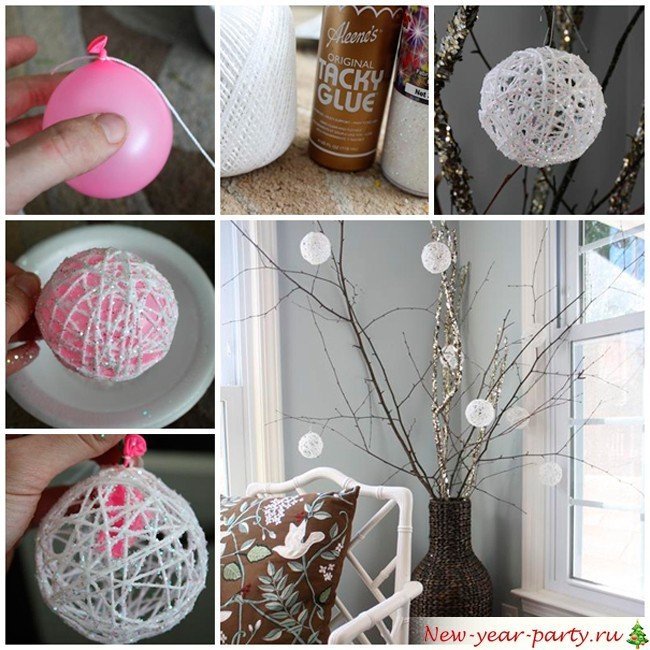 Новогодние шары: как сделать в домашних условиях